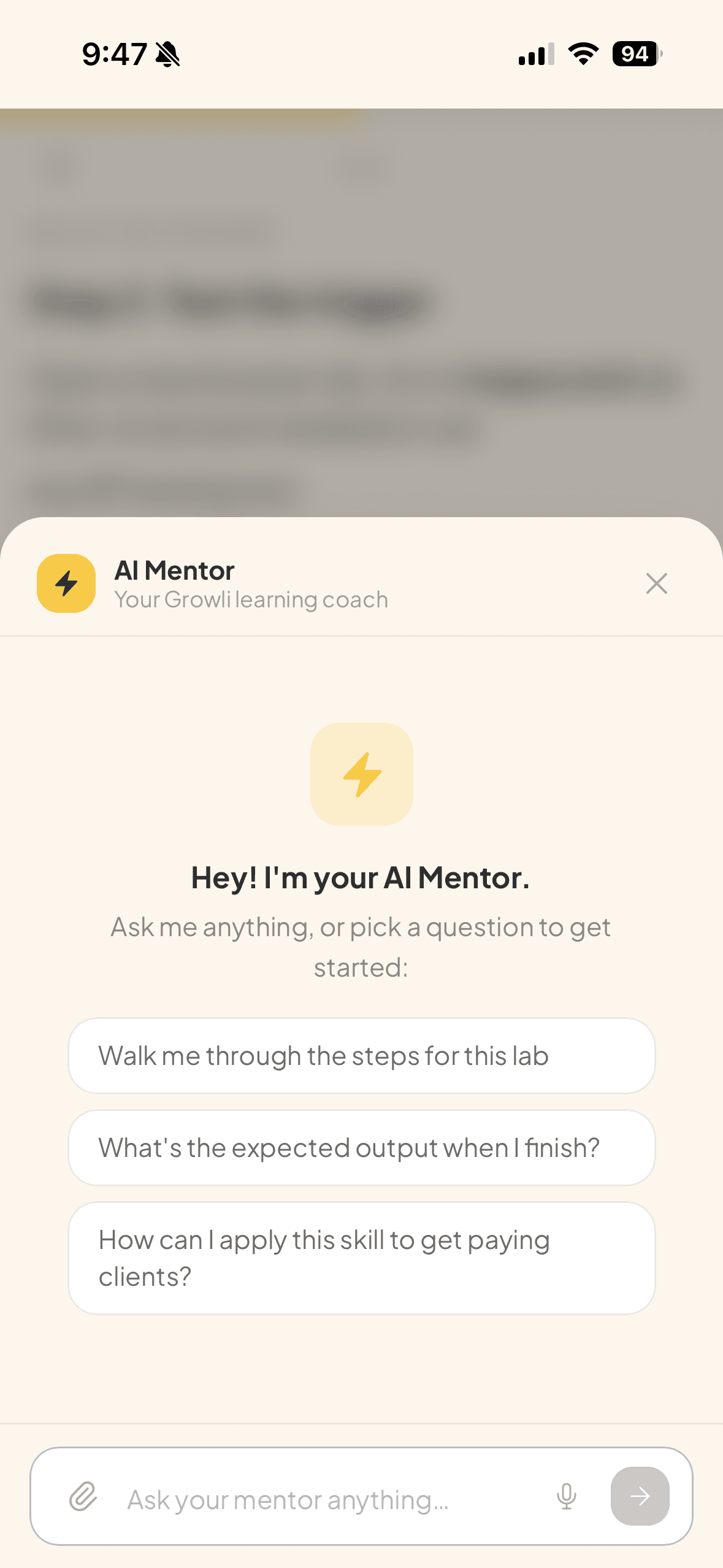 Growli AI Mentor
